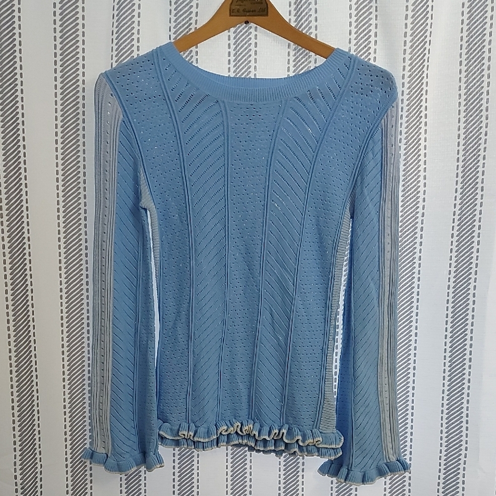Amaryllis Light Blue Knit Top